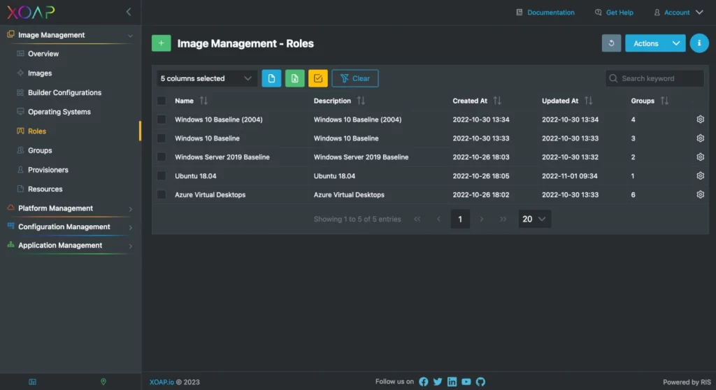 imageXO define custom roles