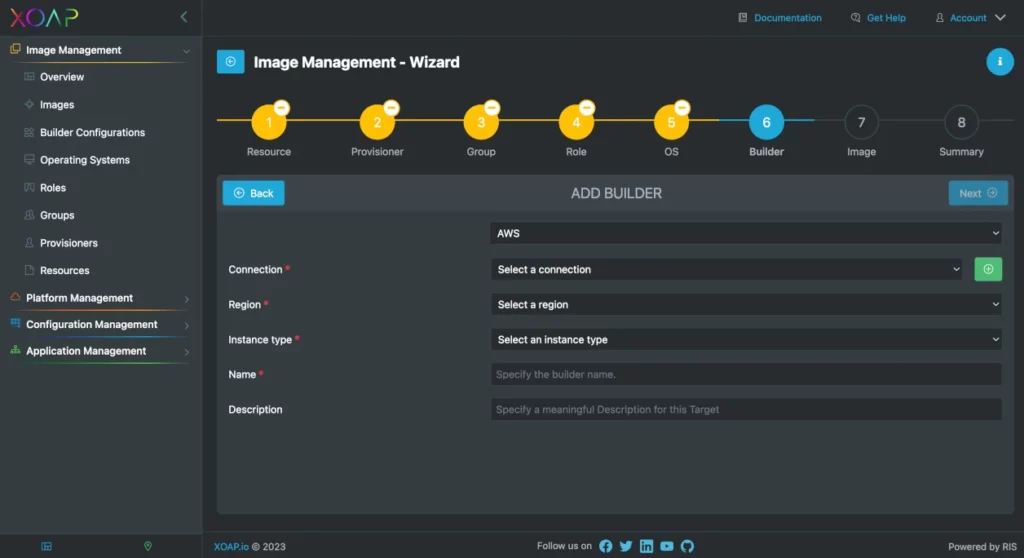 imageXO image build wizard