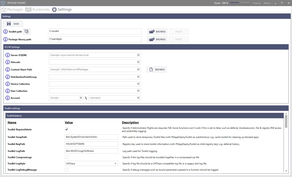 PSADT Package Wizard installation