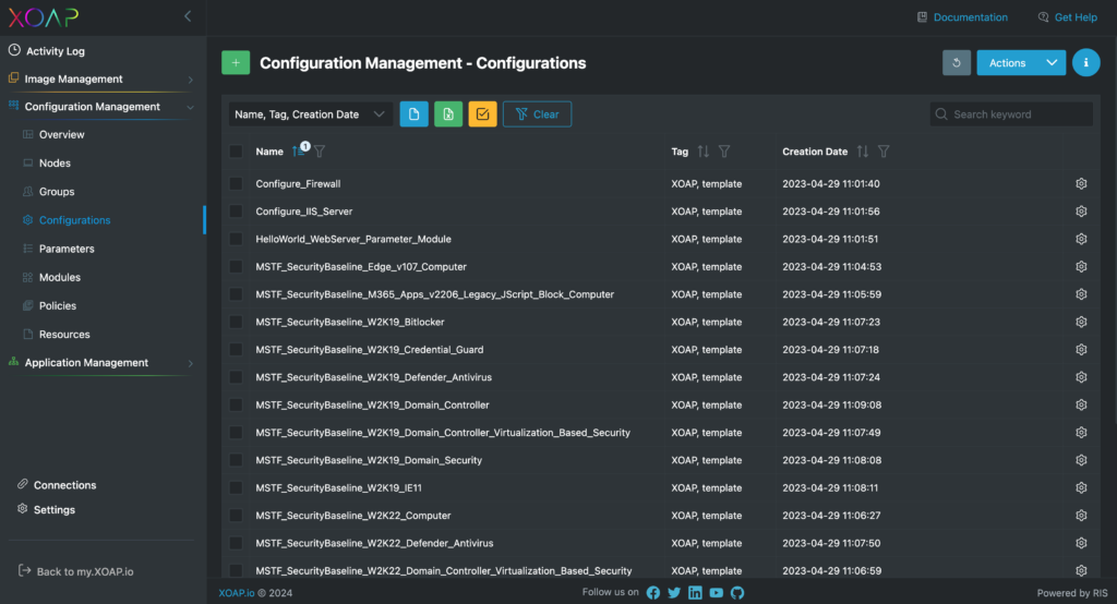 configXO configurations