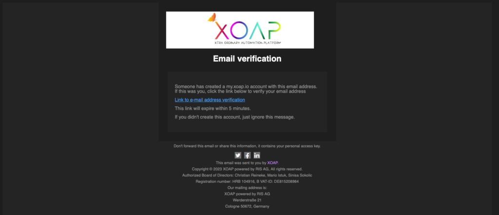 Email verification