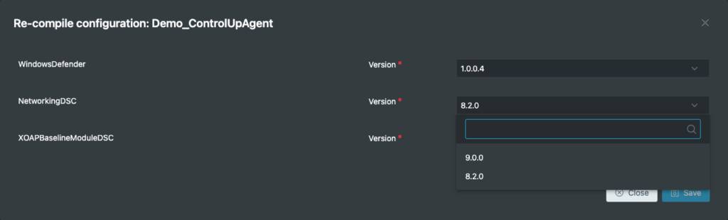 Re-Compile in Configurations