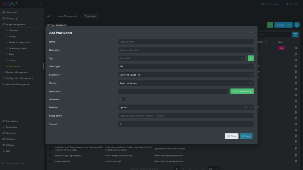 Add provisioner type