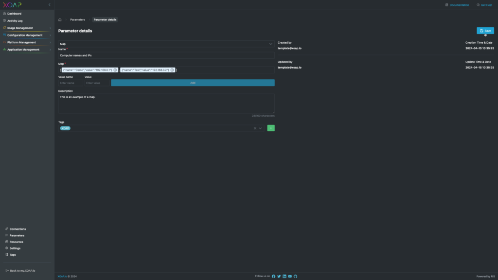 Parameter details