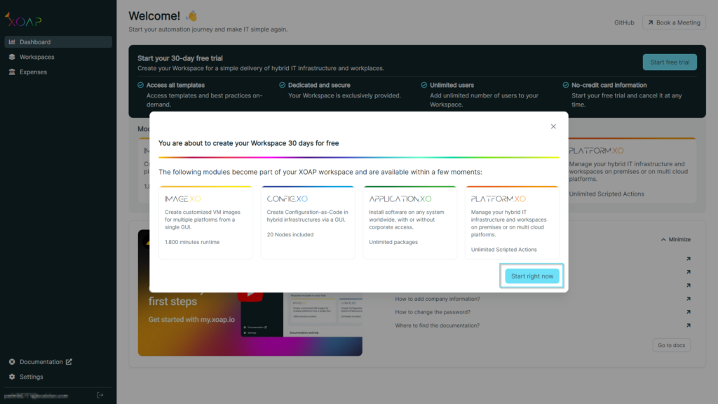 Start right now with your trial