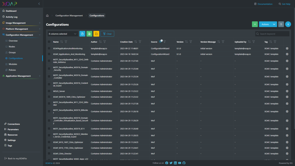 Overview of Configurations