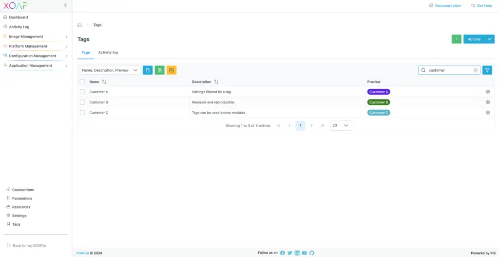 xoap tag definition