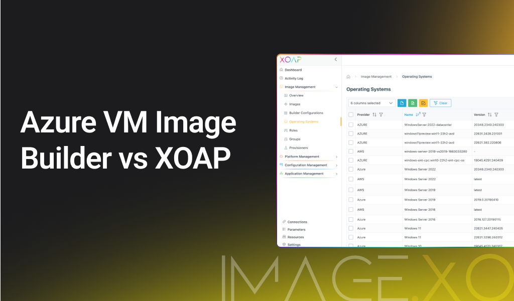 Azure VM Image Builder vs XOAP's image.XO
