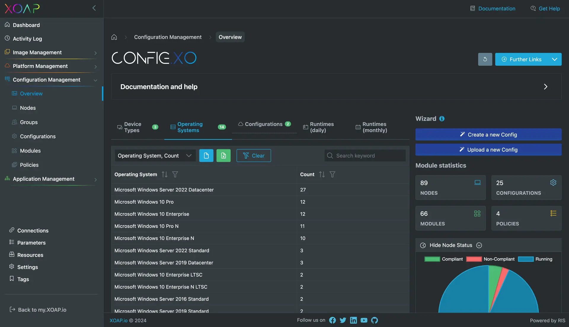 XOAP manage server and desktop overview