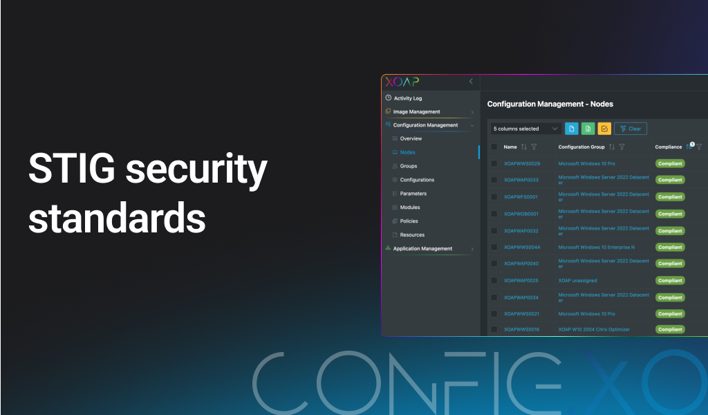 How to apply STIG security compliance with XOAP