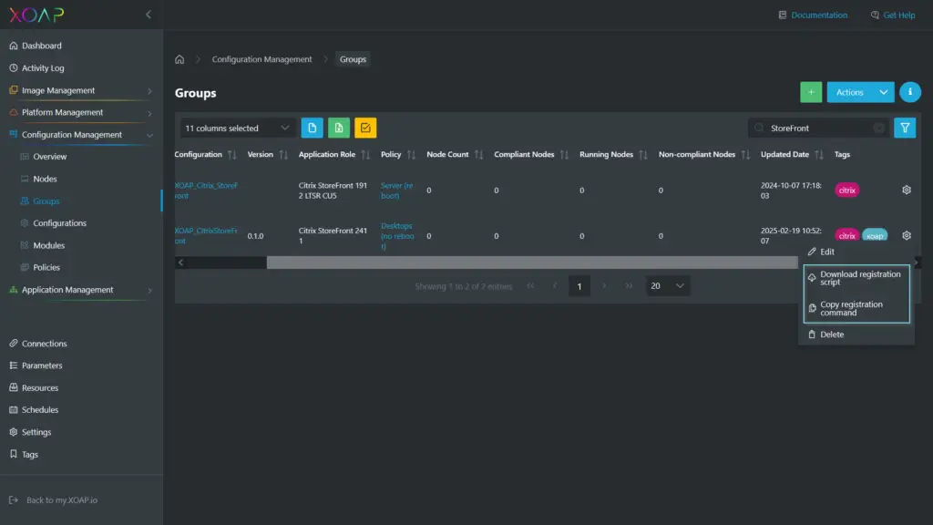 Establish connection with XOAP