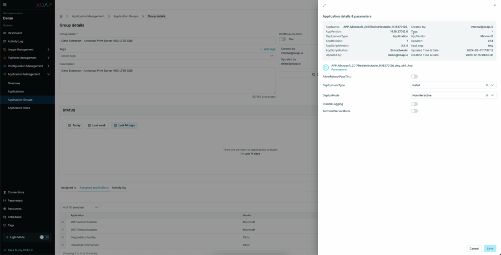 Adjust parameters directly