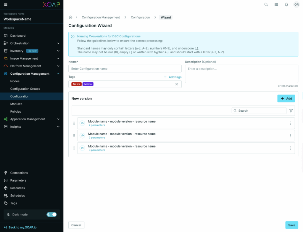 Simpler views in Configuration Wizard
