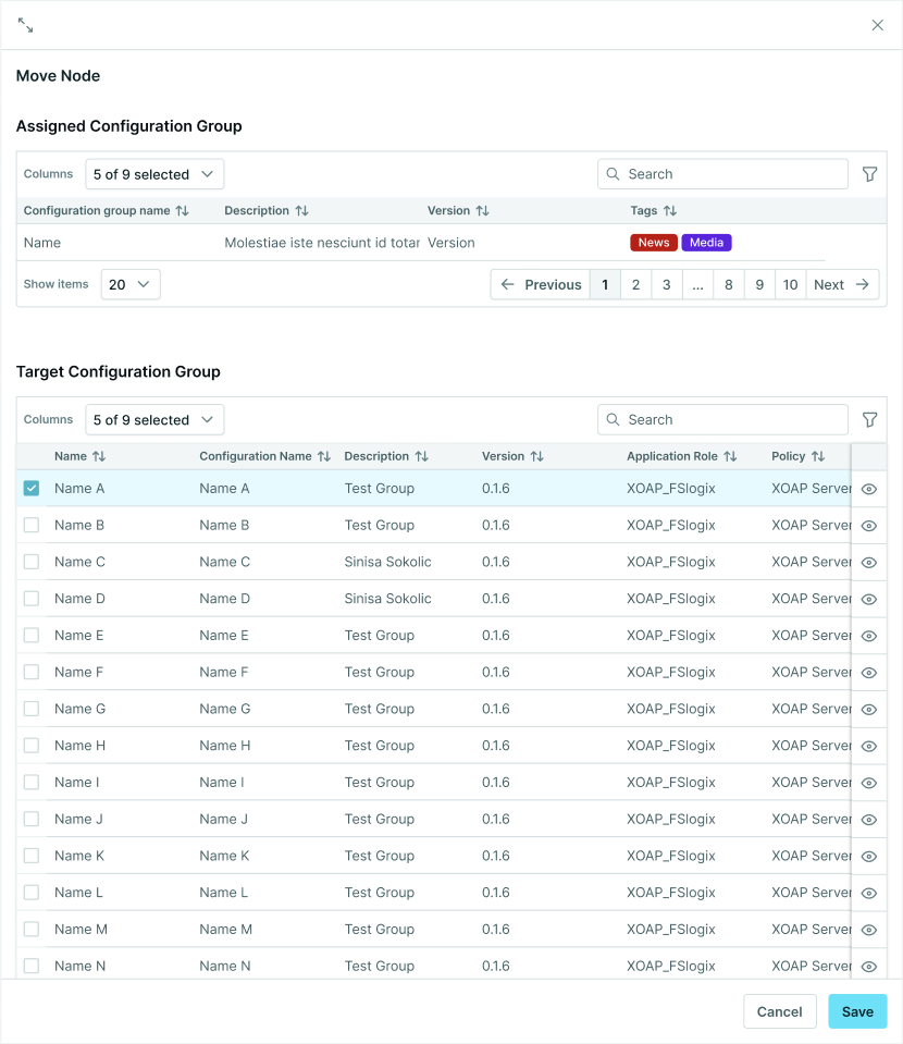 New nodes view options