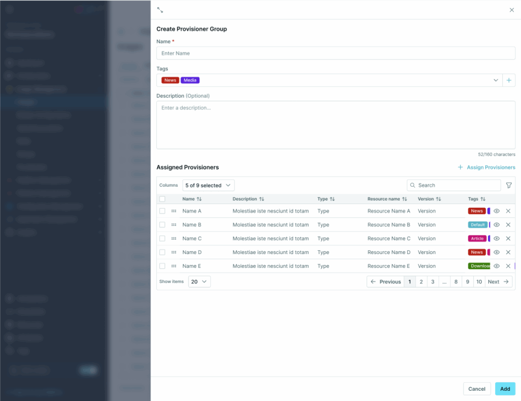Refreshed GUI, example 1