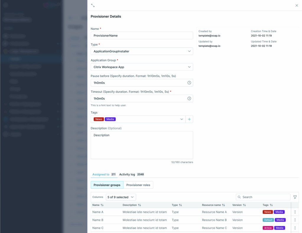 Refreshed GUI, example 2